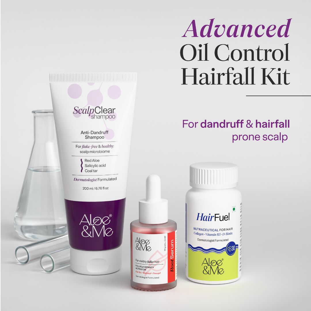 Advanced Oil Control Hairfall Kit with Hairfuel | Oily Scalp Hair Fall Treatment