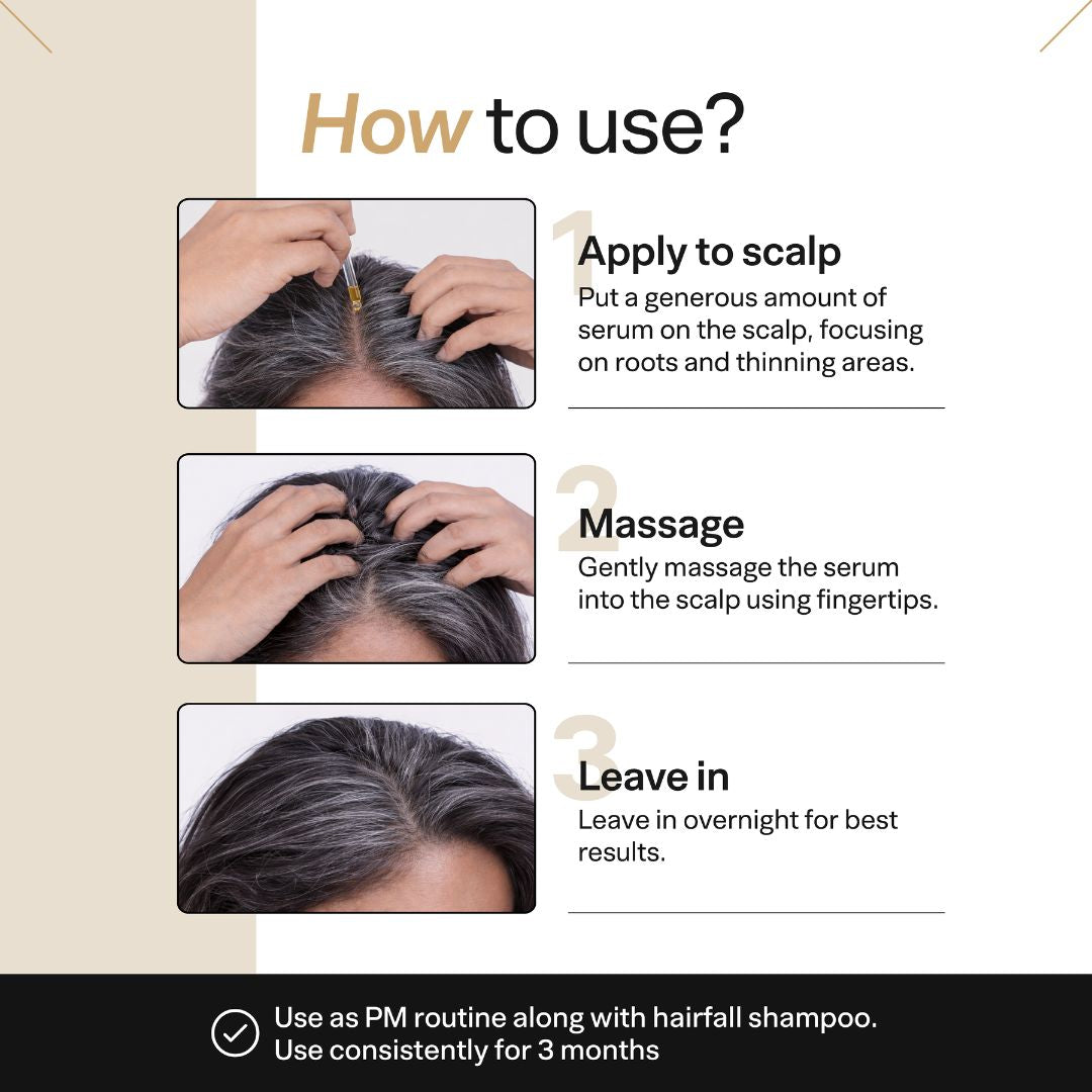 Black Serum for Grey Hair