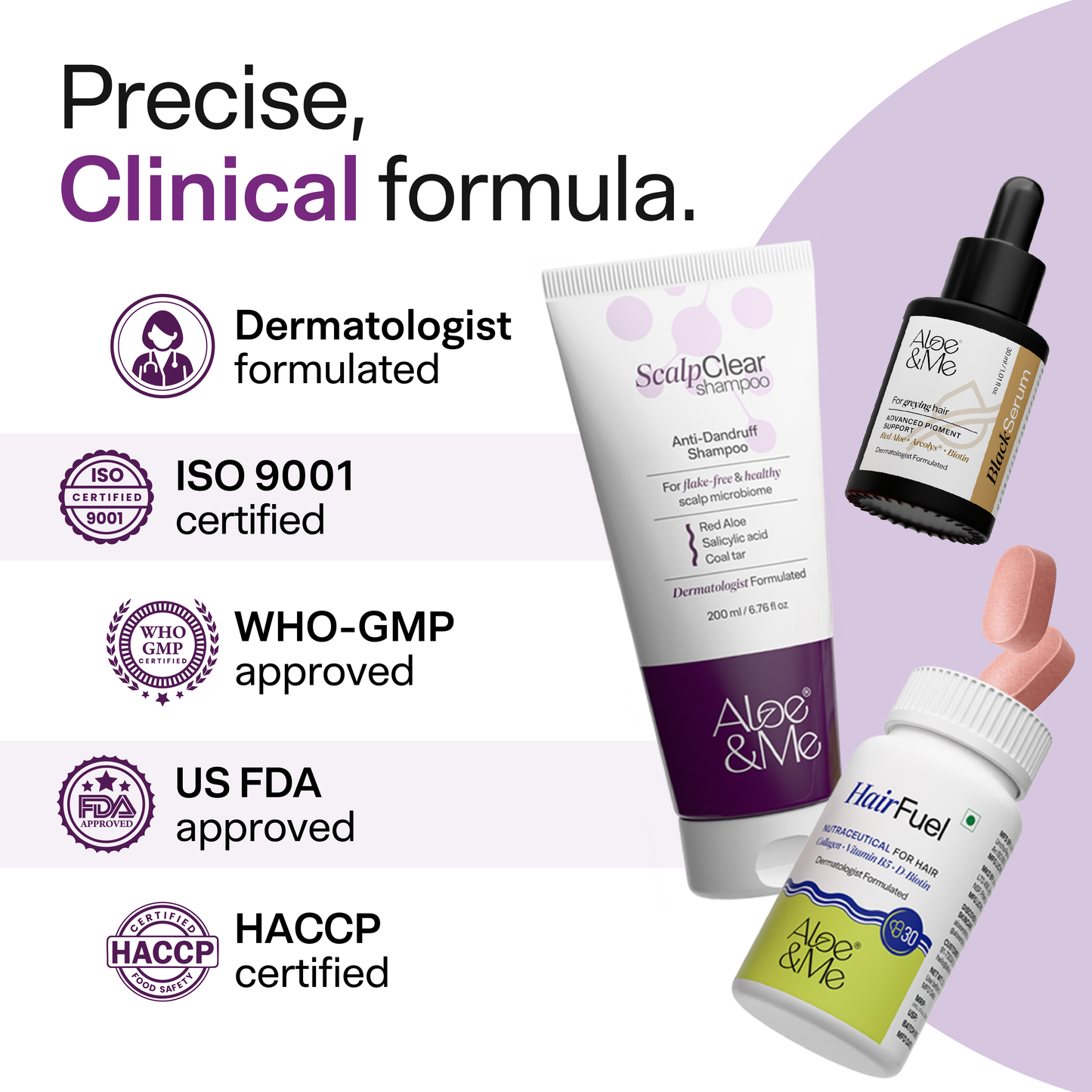 Advanced Oil Control Anti-Grey Kit with Black Serum & Hairfuel | Complete Premature Greying Care System