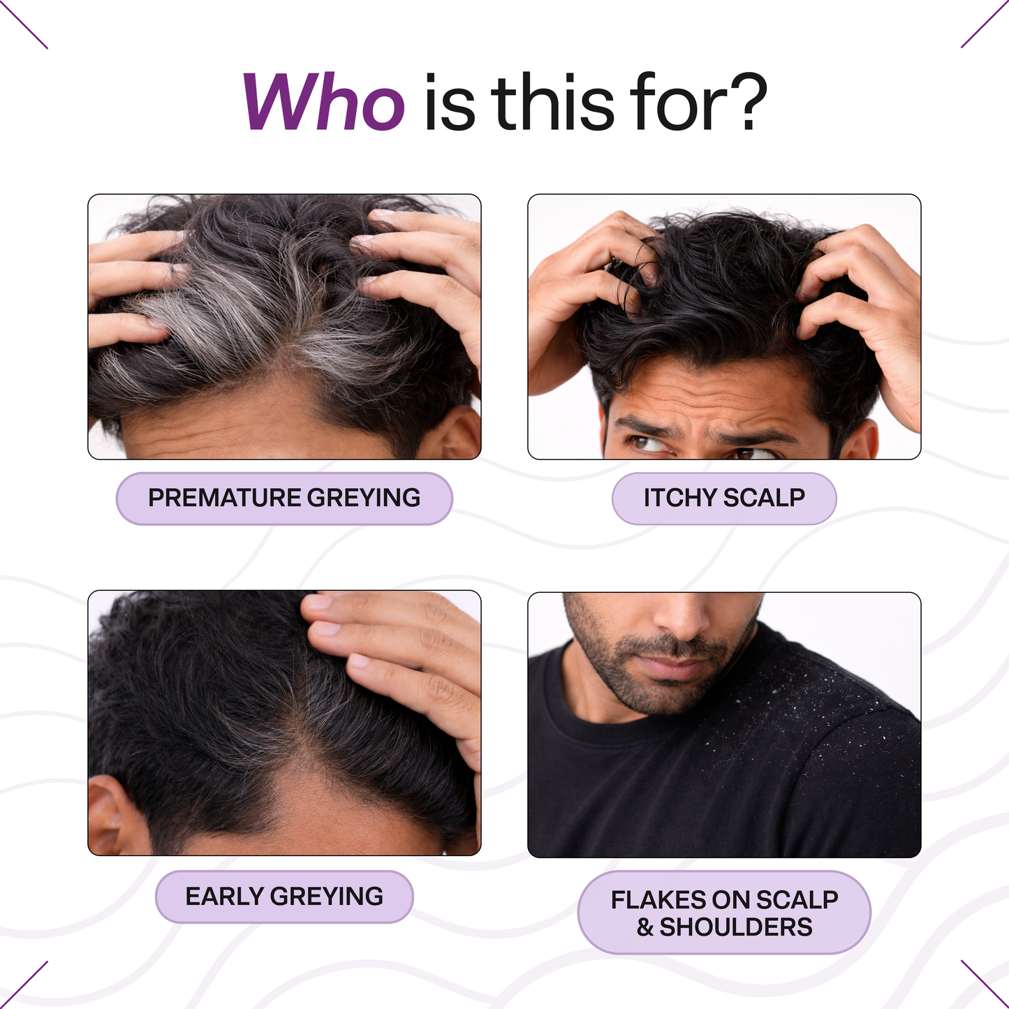 Oil Control Anti-Grey Hair Kit with Black Serum | Oily Scalp Premature Greying Care